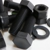 5X Black Hex Head Screws Polypropylene (PP) Plastic Nuts and