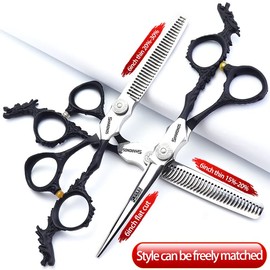Silver 440c High Hardness Sharp Professional Hairdressing Scissors 6 Inch Salon Hairdressing Special Hair Cutting Scissors (Pack of 3)