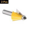 sourcing map 2pcs 22.5 Degree Chamfer Router Bit 1/2 Inch