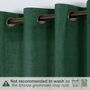 KOUFALL Dark Emerald Green Short Window Curtains for Bathroom Decor,Linen