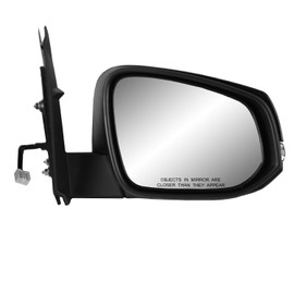 Passenger Side Mirror for Toyota Tacoma, textured black w/PTM cover, w/turn signal, foldaway, w/o puddle lamp, w/o spot Mirror, w/o blind spot detection system, Heated Power
