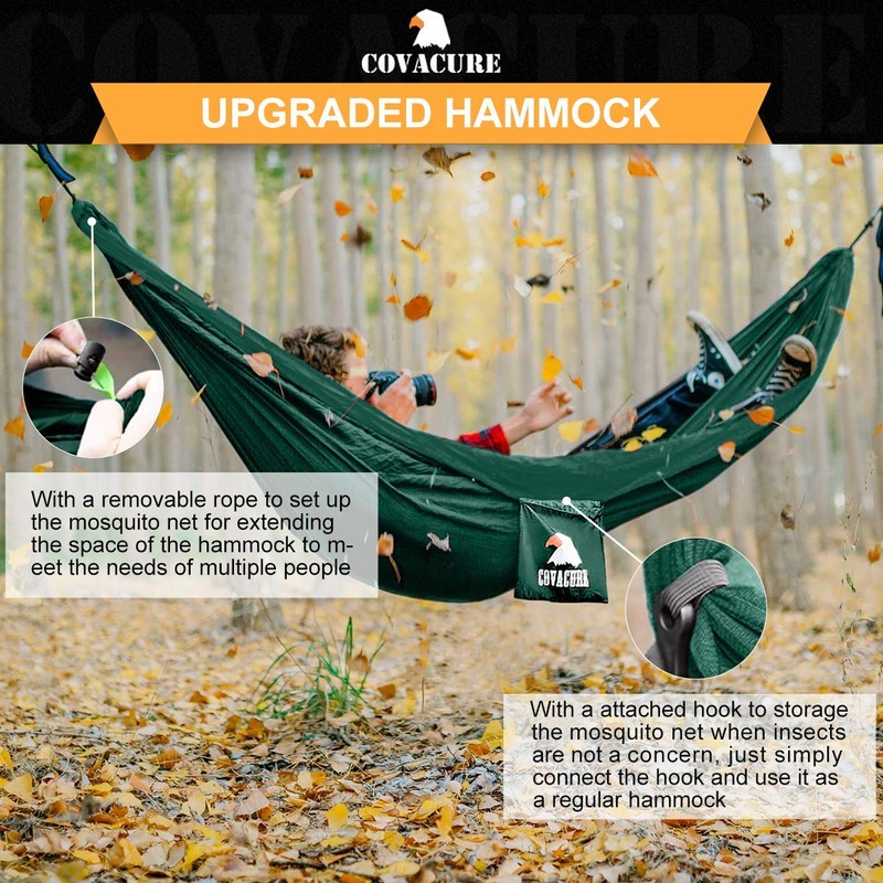 Covacure Camping Hammock - Lightweight Double Hammock, Hold Up to