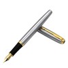 Gullor 5PCS Fountain Pens BE388 Gold Trim, Medium Nib, Silver