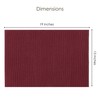 Red Place Mats Set of 4 Reversible Dinner Cloth Fine