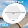 TRINKA 20PCS Surfboard Traction Pads, Waxless Hexagon Surfboard Clear Deck