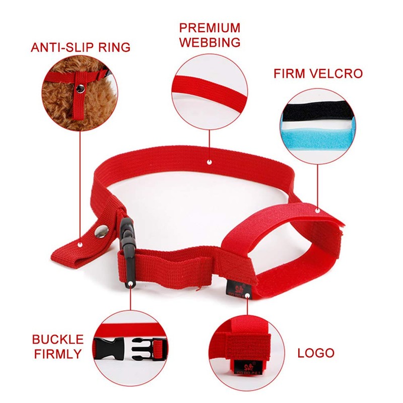 Andiker Nylon Dog Muzzle for Short Snout, Dog Mouth Cover