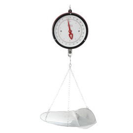 YILIKISS 10KG/ 22LBS Double-Sided Dial Mechanical Hanging Scale, Large Display Precision Spring Dial Weight Scale with Scoop/Chain Basket for Garage, Farm, Kitchen Food and Produce Weighing