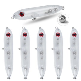 Catfish Rattling Line Float Lures for Catfishing Peg Floats Demon Dragon Style Peg Catfishing Tackle Lure Popper Lure Catfish Bait for Santee Rig Fishing Clear Unpainted Blank (10PCS)