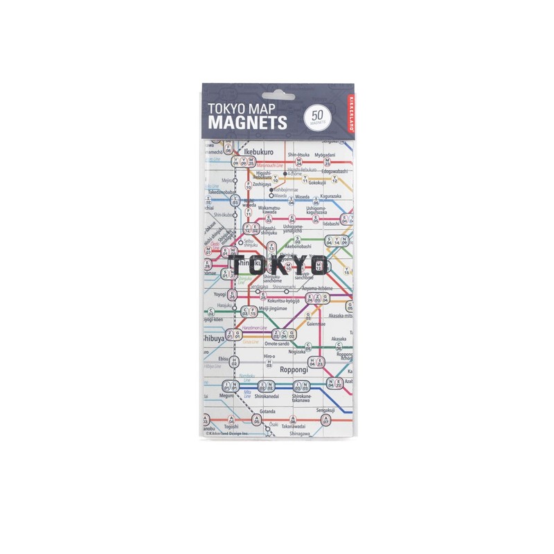 Kikkerland Map Magnets, Colourful, 12 x 0.15 x 28 cm