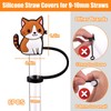 XANGNIER Cute Silicone Straw Cover Cap for YETI Cup,6 Pcs