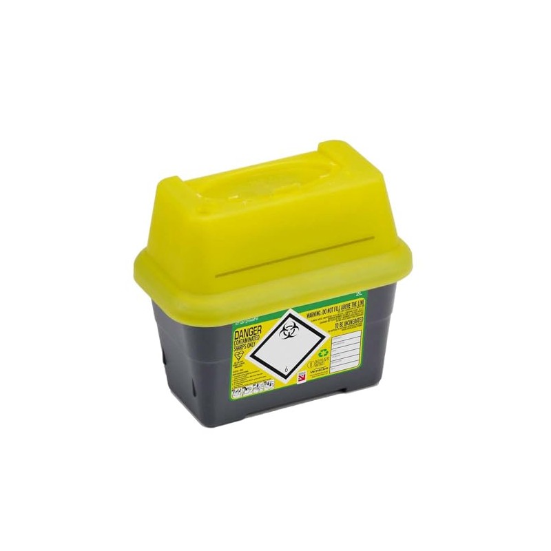 Lyall Willis Sharps Bin 2L Grey Eco freindly - Yellow