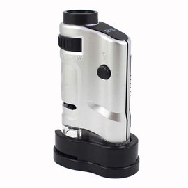 Rongon Handheld Magnifying Glass Pocket Microscope Magnifier 20-40X Magnifiation for Identification Collectation Porcelain Jade Jewely