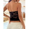 Milumia Women Lace Sheer Tube Top Strapless Scallop Hem Y2k