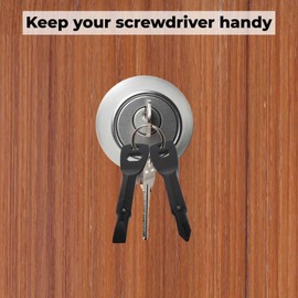 Mini Screwdriver Set (Pack of 2) - Tiny Precision Flat Head, Phillips Screwdriver & Hex Wrench - Portable Screw Repair Tool - Screw Fixing Tools - Key Shape Screwdriver for General Repair