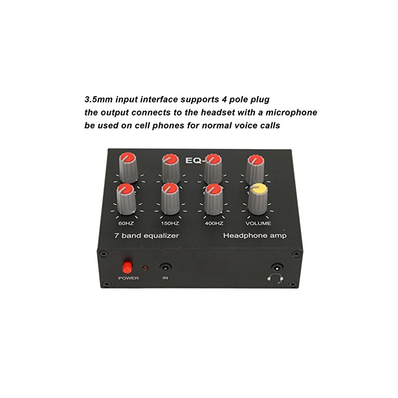 Tonysa 7 Band Sound Equalizer, Output Input, 12dB High Bass