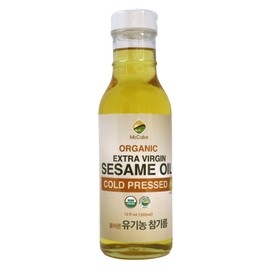 McCabe Organic Extra Virgin Sesame Oil - Cold Pressed Sesame Oil | Rich with Fiber & Minerals | USDA and CCOF Certified | Packed in USA | 12 fl oz