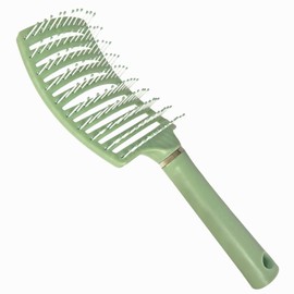 LAC FOR YOU Detangle Hair Brush – Anti-Tangle Wet and Dry Brush - Ventilated Curved Hairbrush for Curly, Straight, Fine & Thick Hair – Sage Green