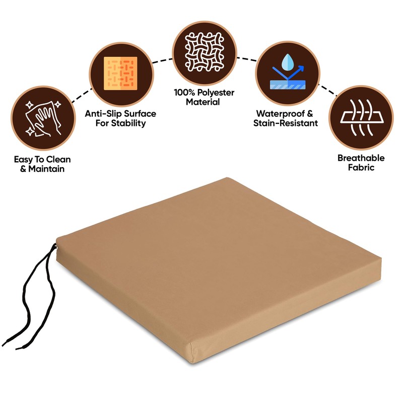 ASAB Waterproof Seat Pads for Dining Chairs Anti Slip Surface