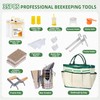 POLLIBEE 35Pcs Beekeeping Supplies Starter Kit with Bee Suit,Smoker &