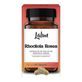 Lalun Suplemento Alimenticio Extracto en Polvo de Rhodiola Rosea-30 Cápsulas