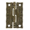 sourcing map 1.4" Antique Bronze Hinges Retro Carved Hinge Replacement