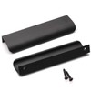 goldenwarm Door Finger Pull Black Hidden Drawer Handle for Kitchen