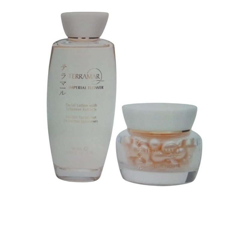 Terramar Cuidado Facial Imperial Flower Loción Y Cápsulas japonesas +