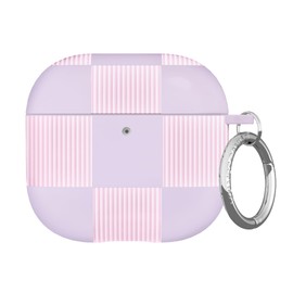 VELVET CAVIAR Compatible with AirPods 4 Case with Keychain - Cute Protective Hard AirPod 4th Generation Cases for Women - Lilac Checkered