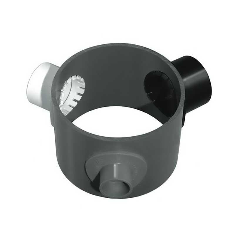 BB1BL Overflow Boss Adaptor 110mm x 21.5mm (3/4") Black Connector