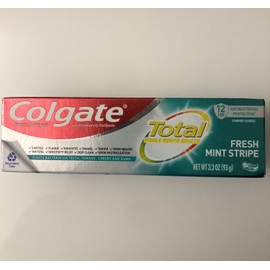 COLOGATE LOT OF 5 COLGATE TOTAL FRESH MINT STRIPE TOOTH PASTE 3.3 OZ. EXP 03/2022