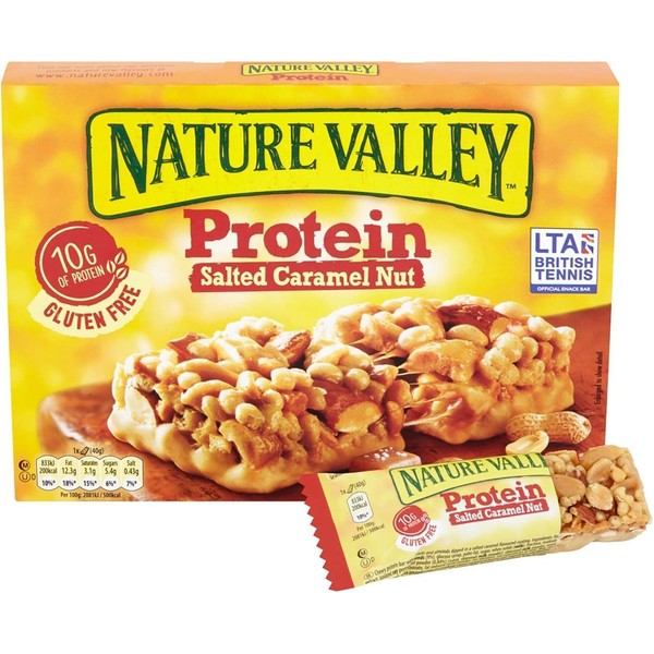 Nature Valley Protein Salted Caramel Nut Gluten Free Cereal Bars 12 x 40g