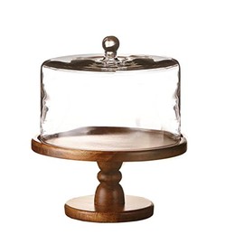 American Atelier Madera Pedestal Plate with Dome, 11.8x12.2, Brown