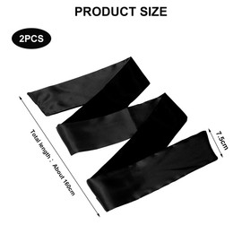 Sleeping Mask, Eye Mask, Sleep Mask, Silk Eye Mask, Satin Eye Mask, Sexy Blindfold for Sleeping, Sexy Eye Mask, Blindfold, Eye Mask, Bound Eyes, Pack of 2 (Black)