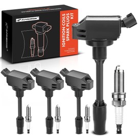 A-Premium Set of 4 Ignition Coil Pack and Iridium Spark Plugs Compatible with Toyota Camry 2018-2020, RAV4 2019, Highlander 2020, Avalon 2019-2020 & Lexus ES300h 2019-2020, UX250h 2019