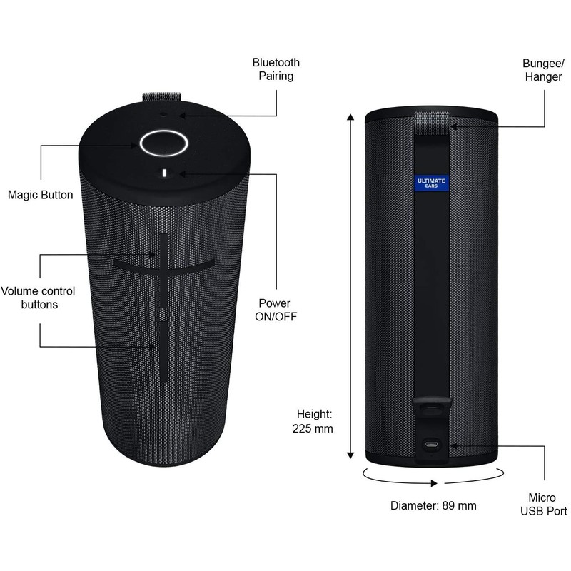 Ultimate Ears MEGABOOM 3 Portable Waterproof Bluetooth Speaker - Bulk