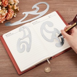 UNICRAFTALE 3Pcs Stainless Steel French Curve Ruler Drafting Drawing Template Tool Multi-Function Comic Template Tool Set for Professional Pattern Making Drawing Ruler for Drawing Woodworking