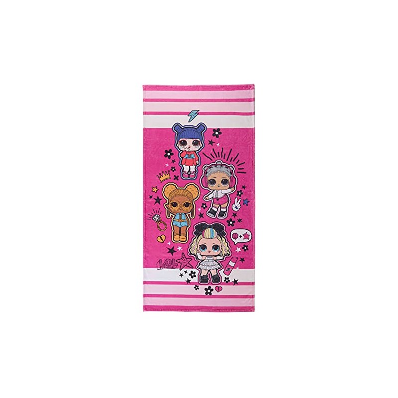 ONOMATO! L.O.L. Surprise! Beach Towel Bath Towel Pink 70 x