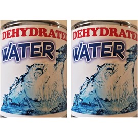 Two-Pack of Dehydrated Water Cans. A must have for Camping & Survival Supply. Funny Gag Gift & Adult Stocking Stuffer for all ages of adults. Hilarious Novelty & Practical Joke.