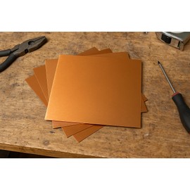 Metal Made Easy 16oz Pure Copper Sheet Metal 6 x 6 Sheets for Crafting, Jewelry Making, Electrical, Roofing, DIY Projects, Repair, Hammering, Stamping, Etching, Grounding – 24 Gauge Pack of 4