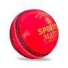SPORTISH Leather Cricket Match Ball - Pink Hand Stitched Competitive
