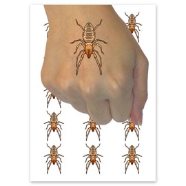 Camel Spider Sun Spider Wind Scorpion Solifuge Temporary Tattoo Water Resistant Fake Body Art Set Collection - 15 2" Tattoos (1 Sheet)