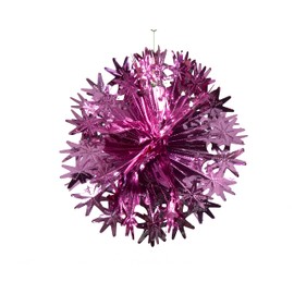Foil Garland Star Ball - Christmas Hanging Decoration Wall Ceiling Xmas Deco (Baby Pink)