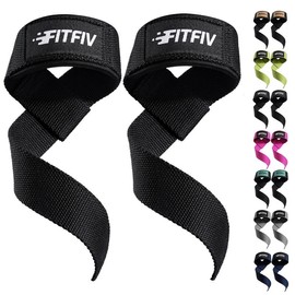 Lifting Straps for Weightlifting, Lifting Wrist Straps for Gym Strength Training, Neoprene-padded Wrist Cushion - Men & Women - Specification: Black