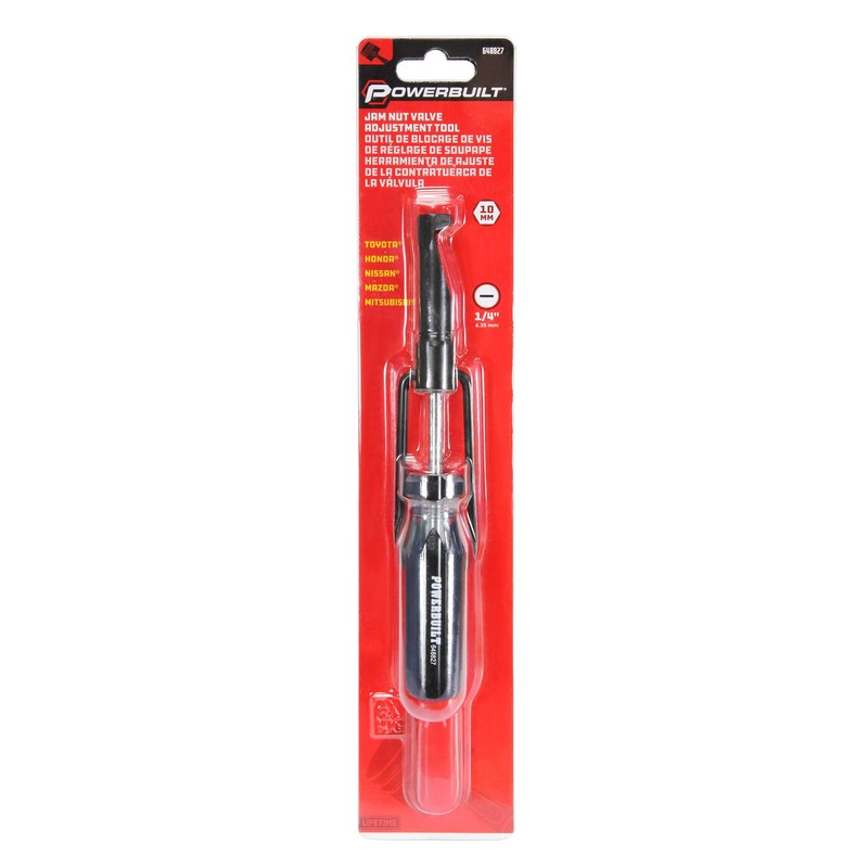 Powerbuilt 10 Millimeter Jam Nut Valve Adjustment Tool, Slotted Valve