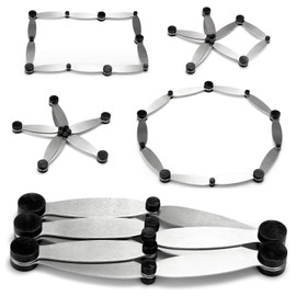 COM-FOUR® Pot Trivet – Pan Trivet Made of Stainless Steel – Adjustable Size for Pots, Pans, Casserole Dishes and Roasting Dishes (Pack of 1)