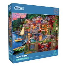 Lake Como | 1000 Piece Jigsaw Puzzle | Italy Jigsaw Puzzle | Sustainable Jigsaw Puzzle for Adults | Premium 100% Recycled Board | Great Gift for Adults | Gibsons Games
