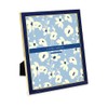 Laura Ashley 8x10 Navy Enamel Picture Frame, Gold Metal Edge
