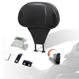 FOVPLUE Adjustable Rider Backrest,Detachable Plug-in Driver Backrest Pad w/Mounting Kit for Harley Touring 2009-2025,for CVO Road Glide Street Glide Tri Glide FLHTK/L Electra Glide Road King,Style 4