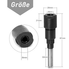 Mesee Engraving Machine Extension Rod, 8 mm Shank Milling Cutter Extension Rod, Woodworking CNC Router Collet Extension Rod Trimming Engraving Machine Extension Drill Chuck Holder