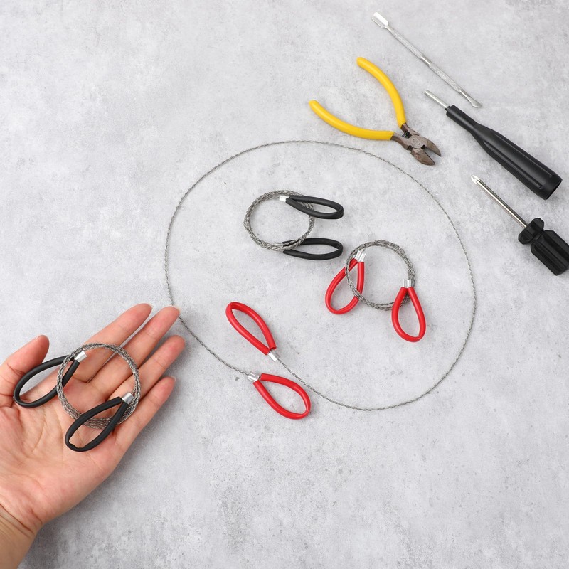 Pack of 4 Stainless Steel Rope Saw, 80 cm Wire